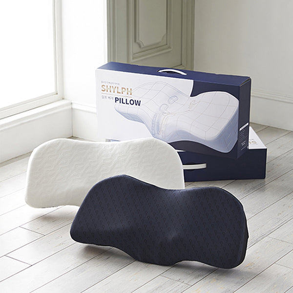 Sylph Pillow (Cooling) Dark Navy / (Organic Cotton) White - Health Korea Shop