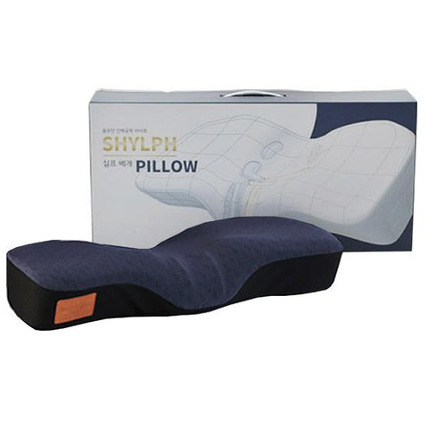 Sylph Pillow (Cooling) Dark Navy / (Organic Cotton) White - Health Korea Shop