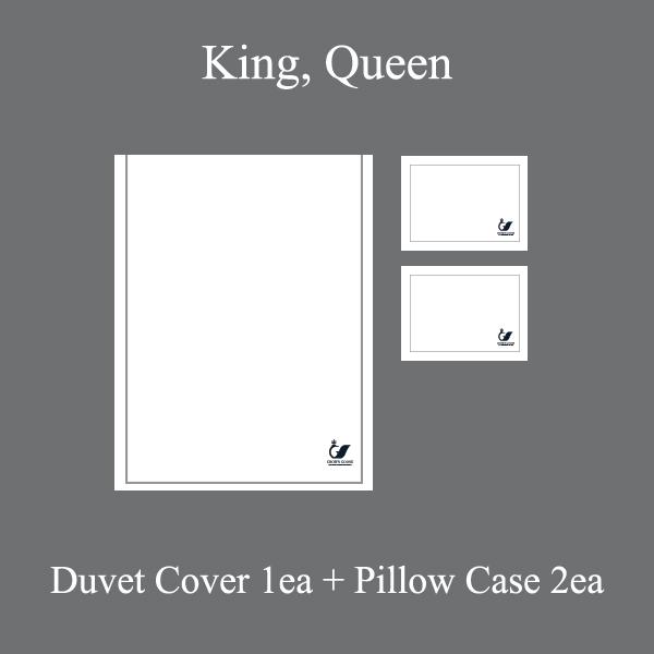 [Crown Goose] Duvet Cover Set-BRISE Collection, Beige (QUEEN) - Health Korea Shop