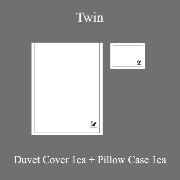 [Crown Goose] Duvet Cover Set-BRISE Collection, Beige (TWIN) - Health Korea Shop